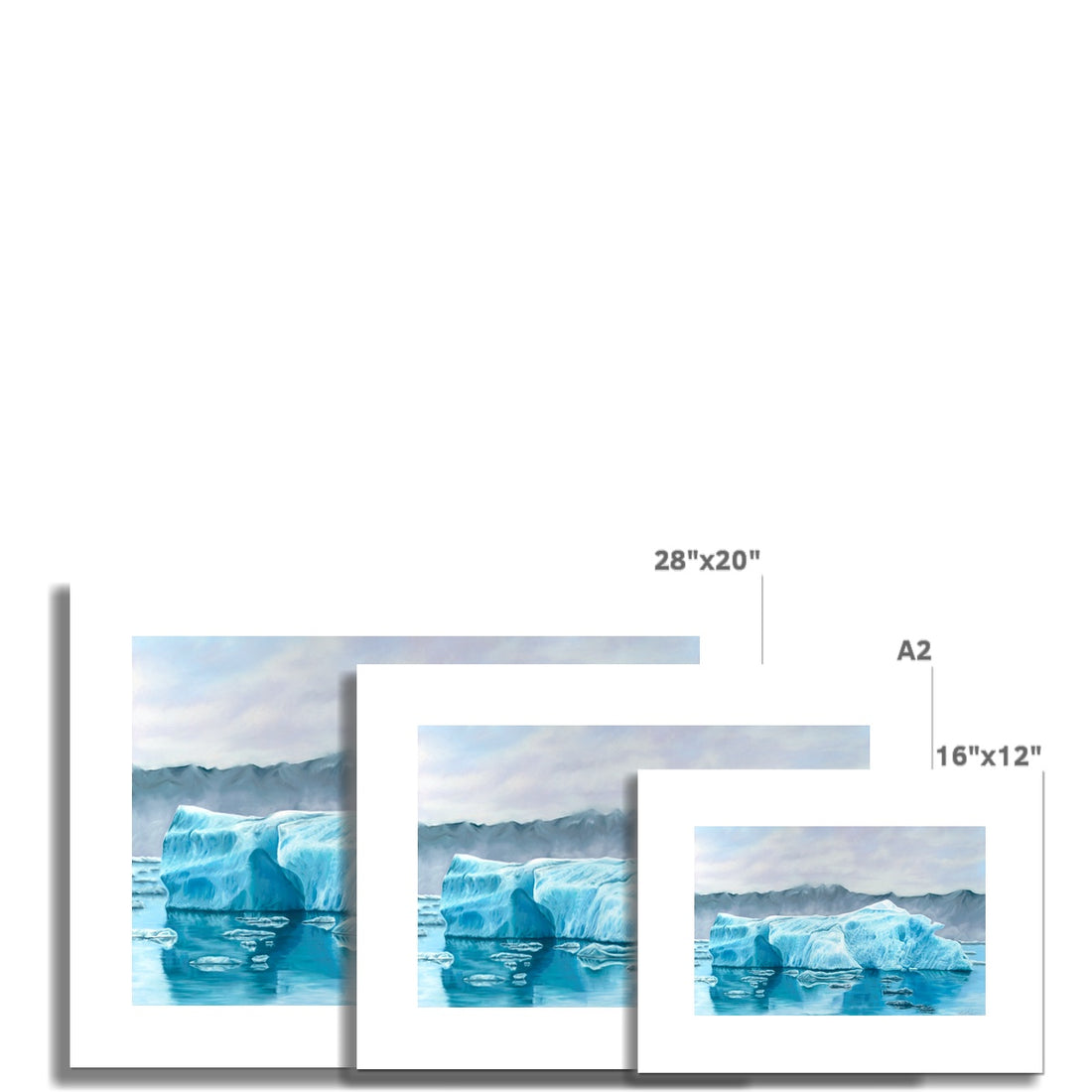 Icy Reflections Rolled Canvas