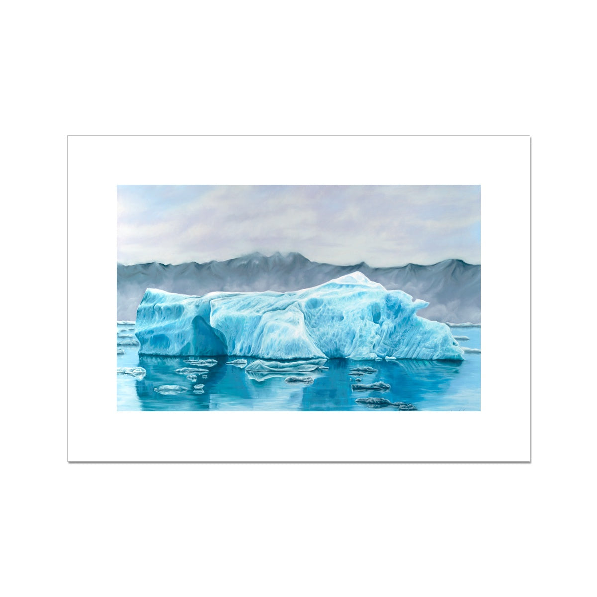 Icy Reflections Rolled Canvas