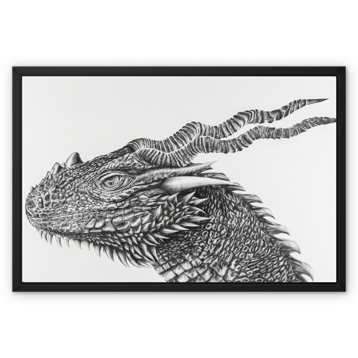 Darker Dragon Framed Canvas