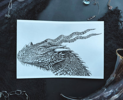 Darker Dragon  Hahnemühle German Etching Print