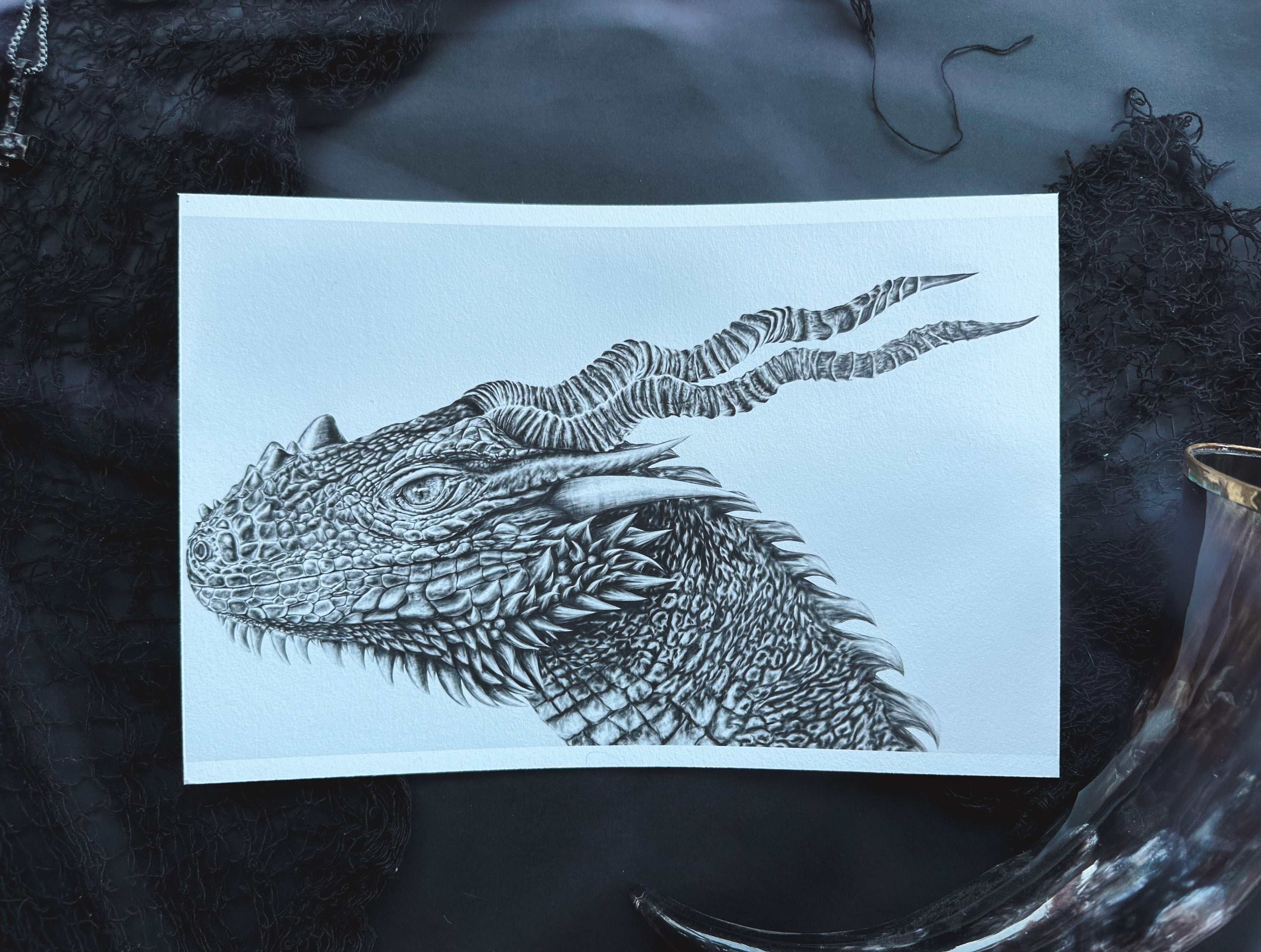 Darker Dragon  Hahnemühle German Etching Print