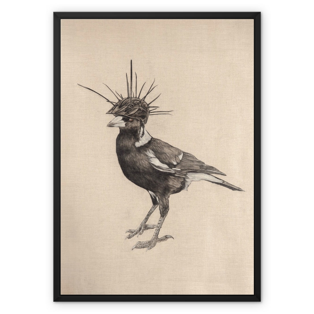 Swooping Season Framed Canvas