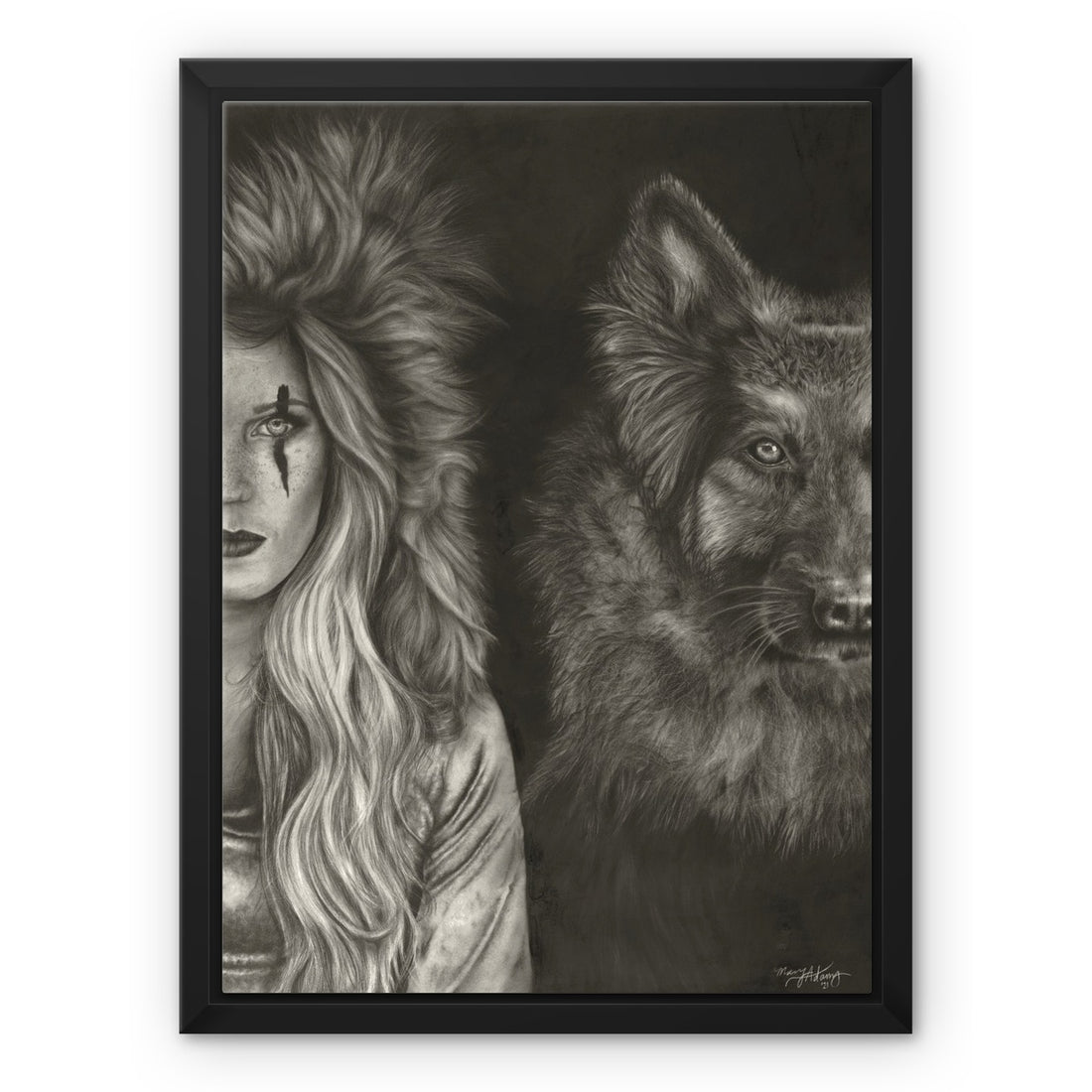 Scar + Simba Framed Canvas