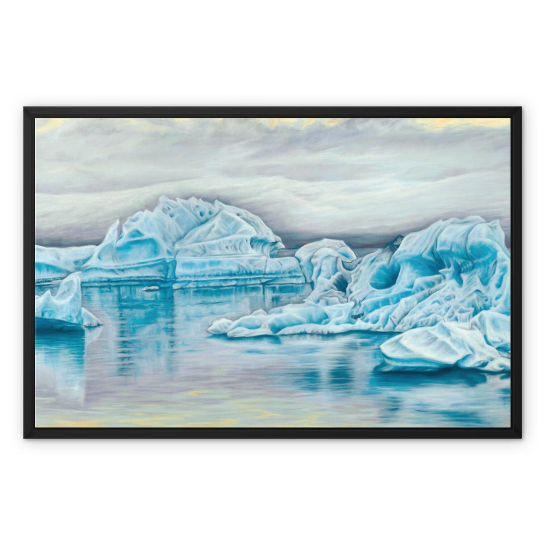 Iceberg Lagoon Framed Canvas